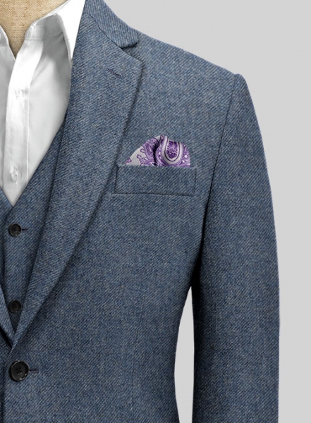 Classic Blue Denim Tweed Suit