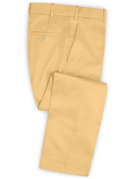 Spring Khaki Cotton Stretch Pants