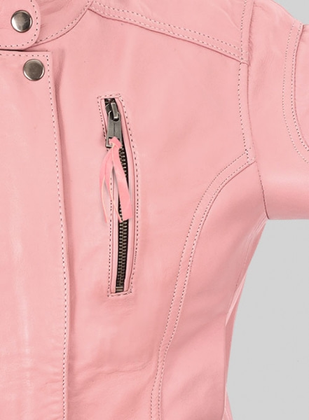 Light Pink Leather Jacket # 520