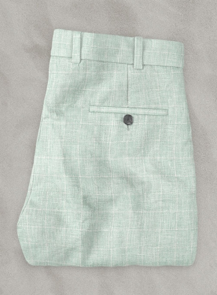 Italian Linen Lusso Summer Green Pants