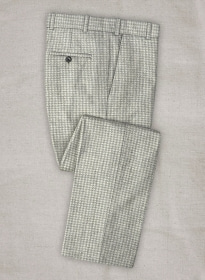 Houndstooth Light Gray Tweed Pants