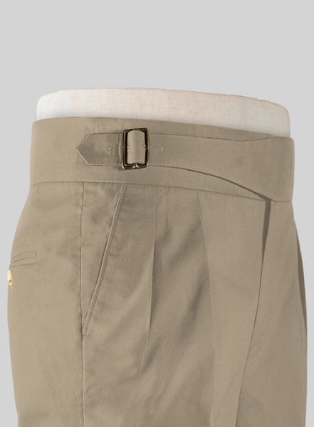 Stretch Summer Khaki Chino Gurkha Trousers