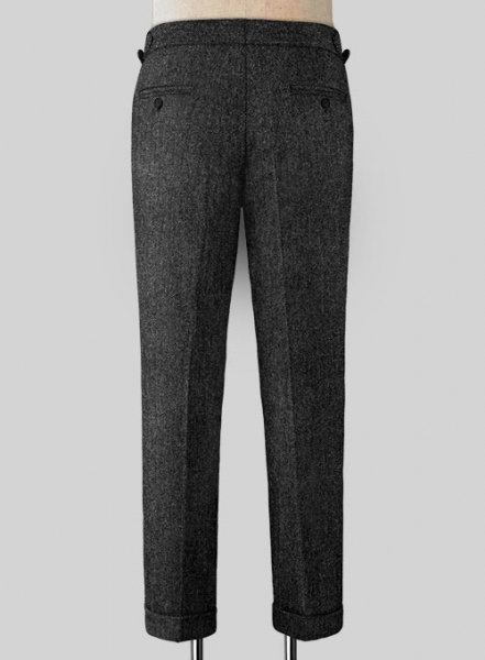 Stone Charcoal Highland Tweed Trousers