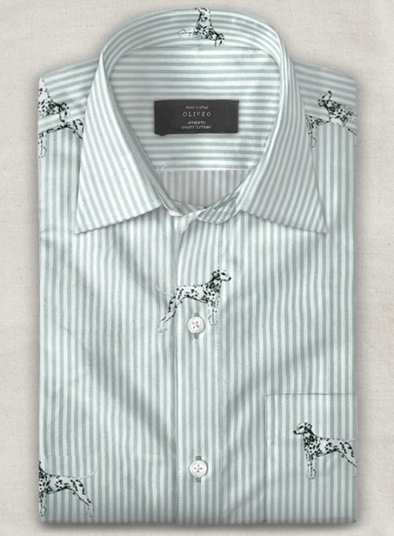 Italian Cotton Dalmatian Shirt - Half Sleeves