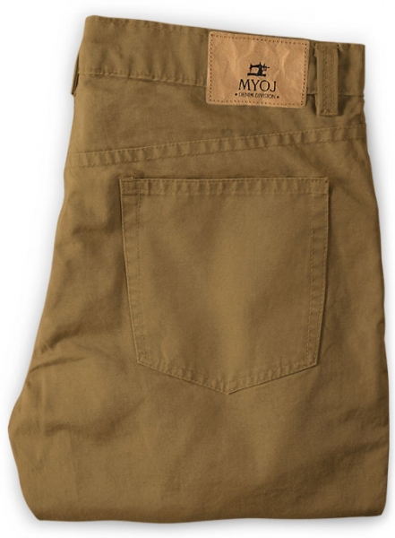 Heavy Dark Khaki Chino Jeans