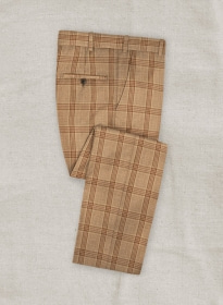 Napolean Tartan Beige Wool Pants