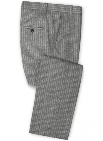 Solbiati Gray Stripes Linen Pants