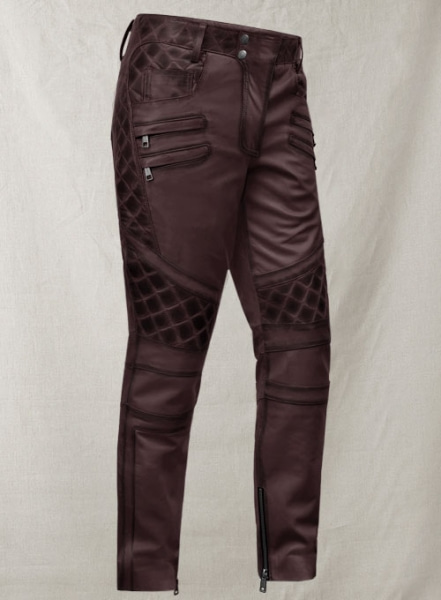 Outlaw Burnt Wine Leather Pants