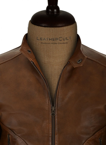 Spanish Brown Ryan Reynolds Blade Trinity Leather Jacket