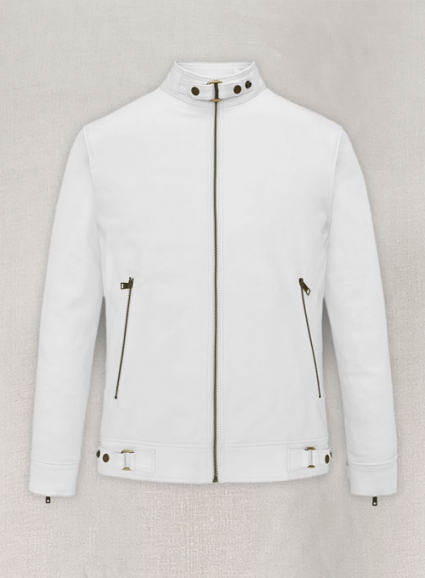 White Leather Jacket #905