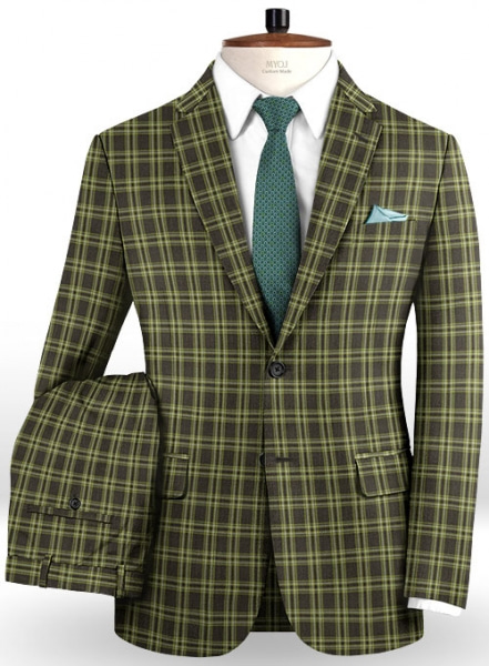 Napolean Poker Green Wool Suit