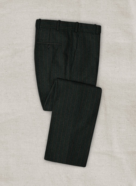 Italian Clano Green Stripe Tweed Pants