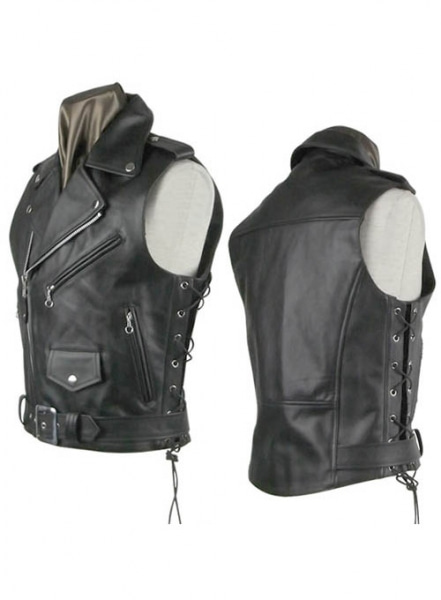 Leather Biker Vest # 308