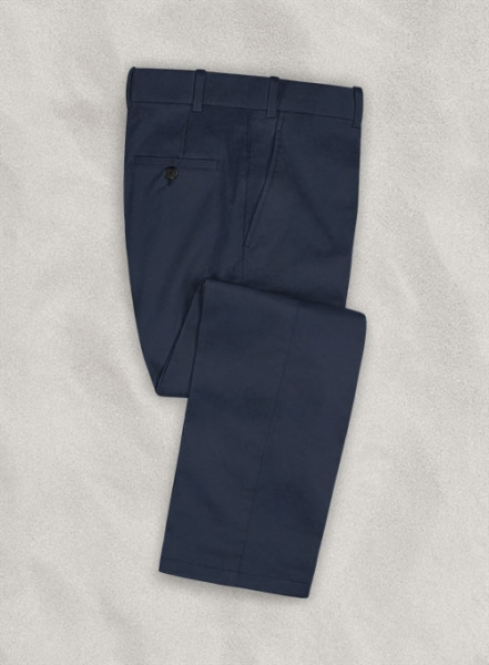 Stretch Summer Weight Dark Blue Chino Pants