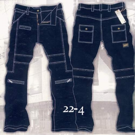 Designer Denim Cargo Jeans - Style 22-4