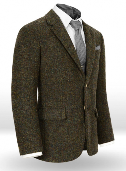 Harris Tweed Melange Green Jacket : Made To Measure Custom Jeans For ...