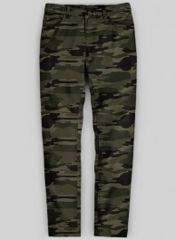 Green Stretch Camo Jeans