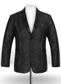 Black Hampton Leather Blazer