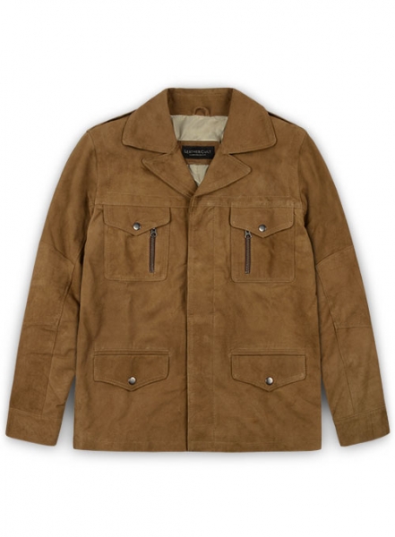 Soft Light Brown Suede Leather Jacket # 621