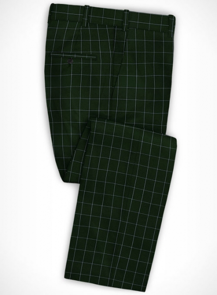 Cotton Aviva Green Pants