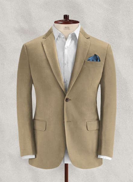 Italian Beige Cotton Stretch Suit