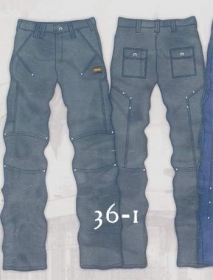 Designer Denim Cargo Jeans - Style 36-1