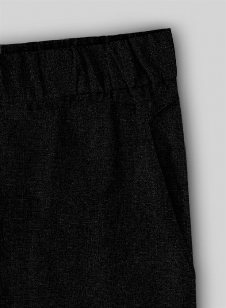 Easy Pants Pure Black Linen