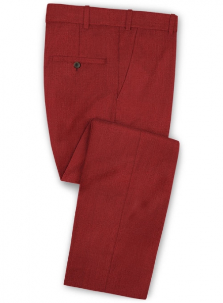 Scabal Ed Red Wool Pants