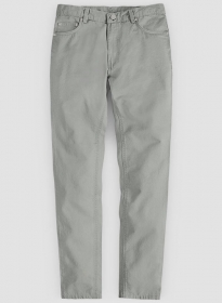 Light Gray Feather Cotton Canvas Stretch Jeans