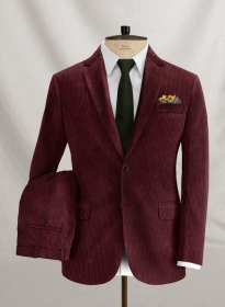 Berry Wine Thick Corduroy Suit