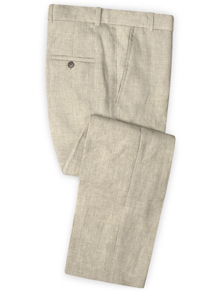 Italian Casa Beige Linen Suit