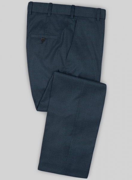 Napolean Flat Blue Wool Suit