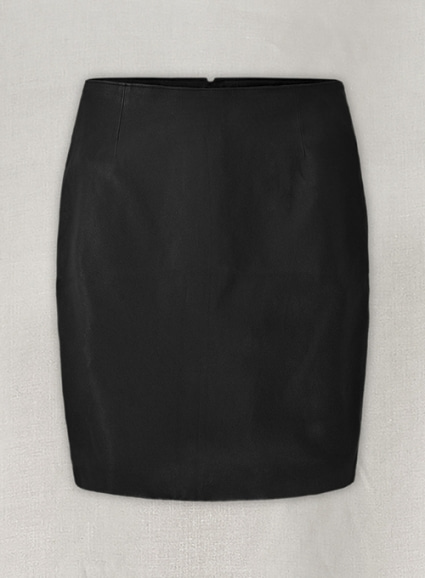 Black Stretch Amanda Holden Leather Skirt