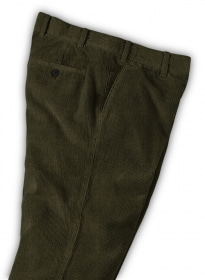 Dark Olive Corduroy Trousers