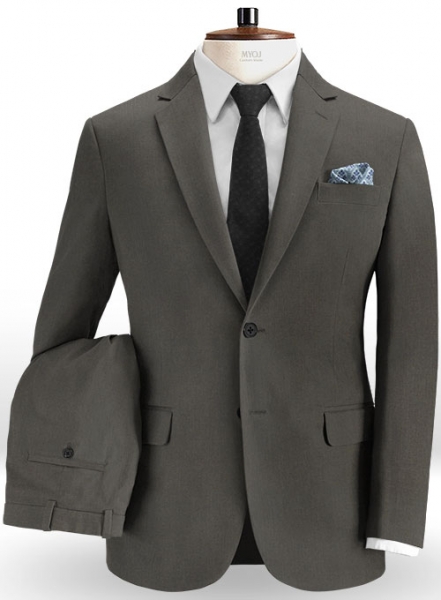 Summer Weight Dark Gray Chino Suit