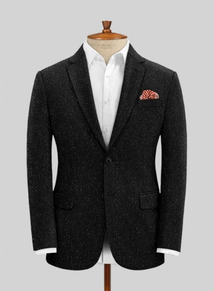 Black Flecks Donegal Tweed Jacket