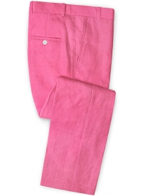 Pure Neon Pink Linen Pants : Made To Measure Custom Jeans For Men ...