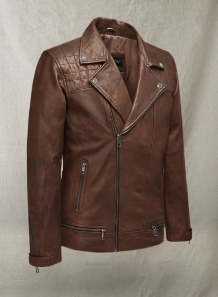 Ironwood Spanish Brown Biker Leather Jacket