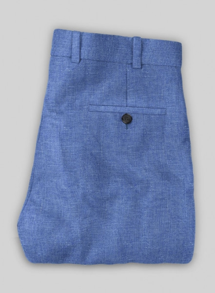 Italian Linen Smoked Blue Pants