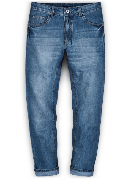 Travellers Blue Stone Wash Whisker Jeans