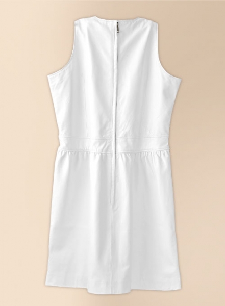 White Bowie Leather Dress - # 753