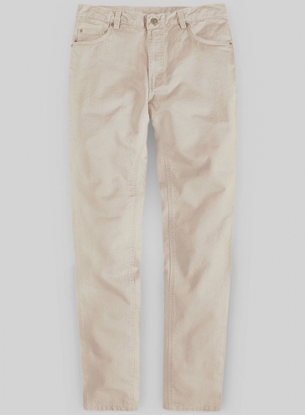 Beige Cotton Power Stretch Chino Jeans