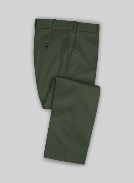 Caccioppoli Cotton Drill Green Suit