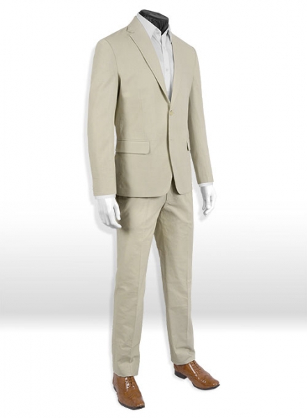 Tropical American Beige Linen Suit