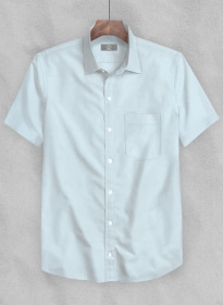 Light Blue Stretch Poplene Shirt - Half Sleeves