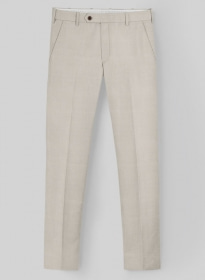 Napolean Muted Beige Wool Pants