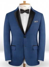 Napolean Dino Royal Blue Wool Tuxedo Jacket