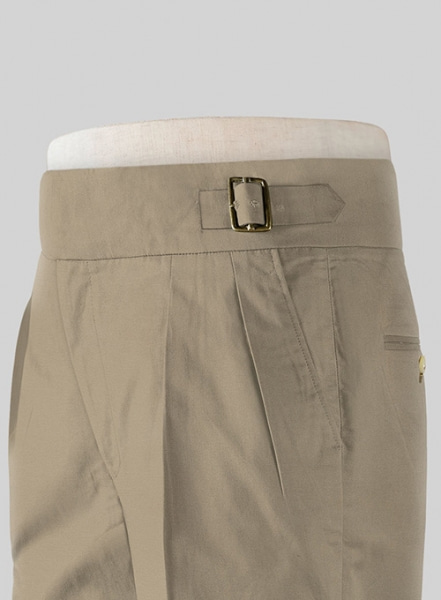 Stretch Summer Khaki Chino Gurkha Trousers