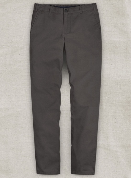 Charcoal Gray Stretch Chino Pants