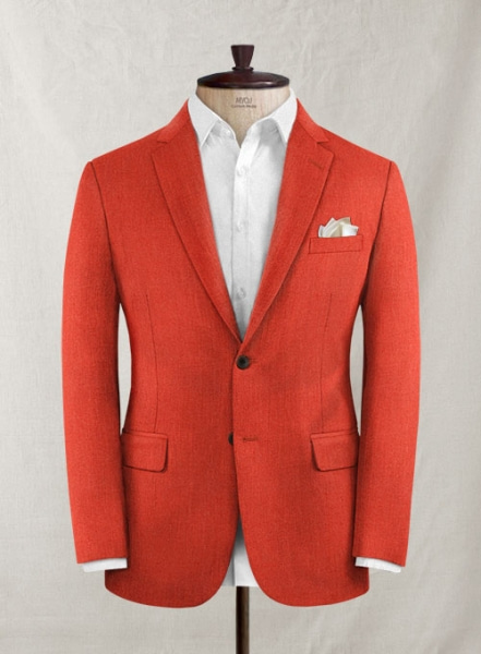 Italian Wool Cashmere Filona Orange Jacket